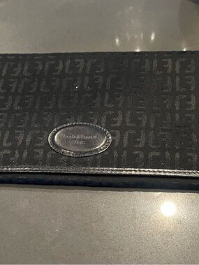 Louis Feraud Black Monogram Clutch